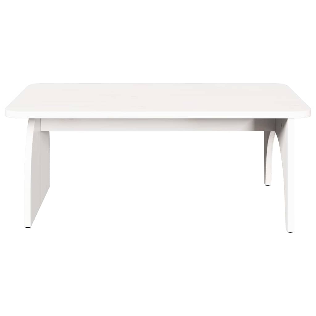 Coffee Table 80 x 50 x 31 cm Solid pine wood White