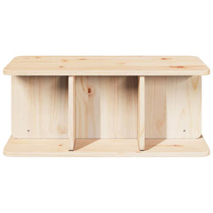 vidaXL Coffee Table Natural 80 x 39.5 x 33.5 cm Solid pine wood 6