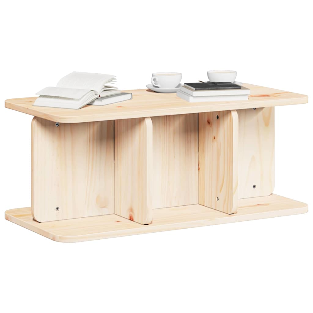 Coffee Table 80 x 39.5 x 33.5 cm Solid pine wood Natural