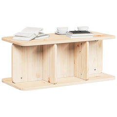Coffee Table 80 x 39.5 x 33.5 cm Solid pine wood Natural