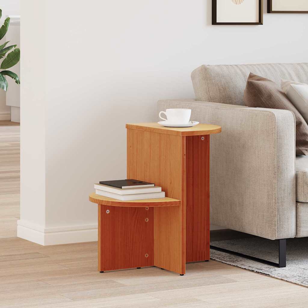 vidaXL Coffee Table Wax Brown 50 x 40 x 50 cm Solid pine wood 1