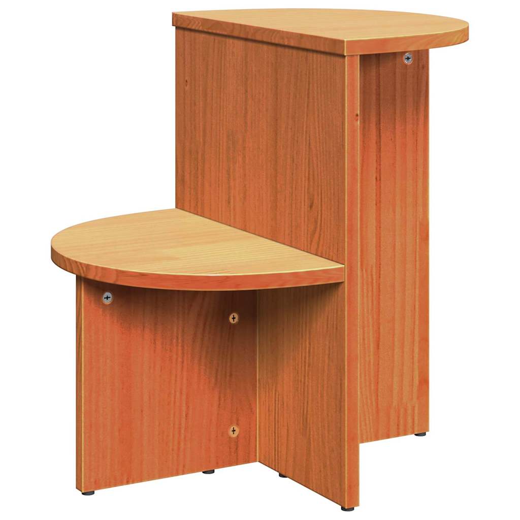 vidaXL Coffee Table Wax Brown 50 x 40 x 50 cm Solid pine wood 2