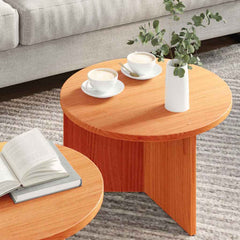 vidaXL Coffee Table 2 pcs Wax Brown 49 x 49 x 28 cm Solid Pine wood 4