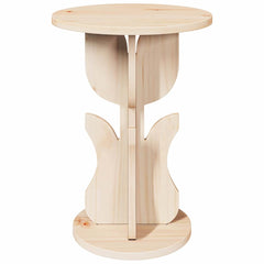vidaXL Coffee Table Natural 39.5 x 39.5 x 53.5 cm Solid pine wood 5