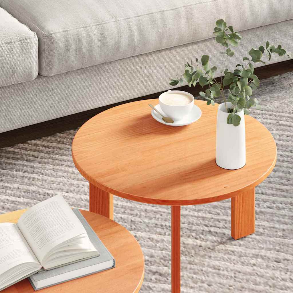 Close-up of the surface and legs of a small round coffee table