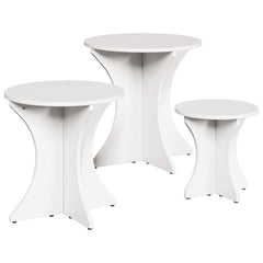 Coffee Table 3 pcs 46 x 46 x 47 cm White