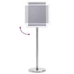 vidaXL Poster Stands 2 pcs Silver 32.7 x 24 x 108 cm Aluminium 2