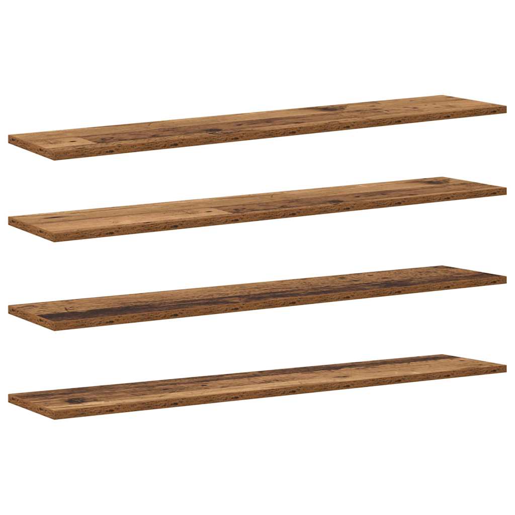 vidaXL Bookshelf Board 3-Tier 4 pcs 100 x 20 x 1.5 cm Engineered Wood 2