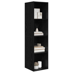 vidaXL TV Cabinet Set 37 x 37 x 142.5 cm Black Oak Engineered Wood 3