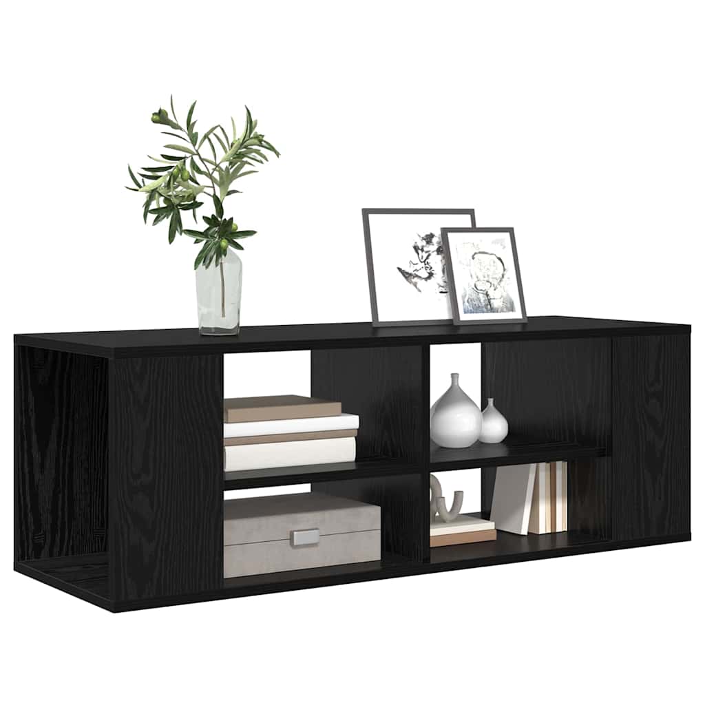 vidaXL TV Cabinet Set 102 x 35 x 35 cm Black Oak Engineered Wood 3