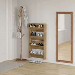 vidaXL Shoe Cabinet 2 pcs 60 x 18 x 60 cm Engineered Wood Artisan Oak 4