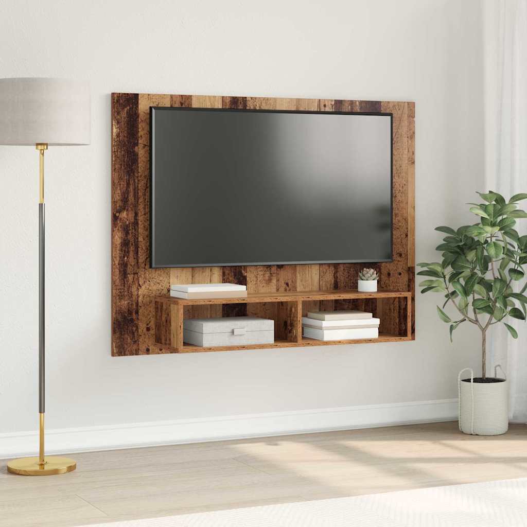 Wall TV Cabinet 120x23,5x90 cm Engineered Wood Old wood