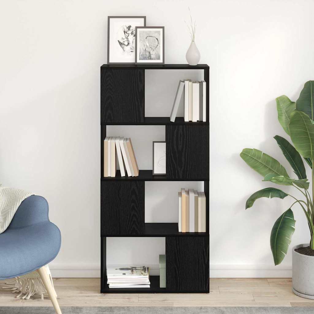 vidaXL TV Cabinet Set 60 x 24 x 125.5 cm Black Engineered Wood 1