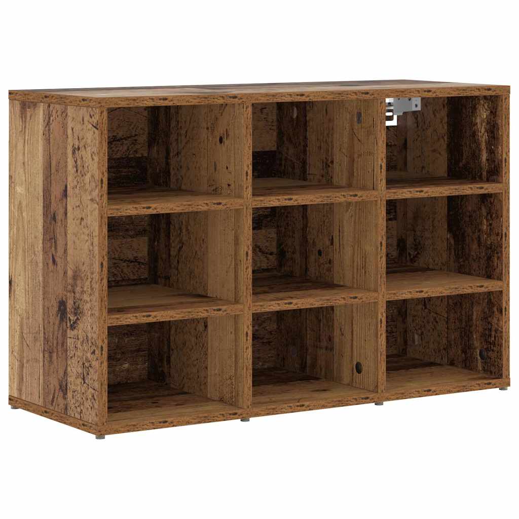 vidaXL Shoe Cabinet 77.5 x 30 x 51 cm Engineered Wood Old Wood 2
