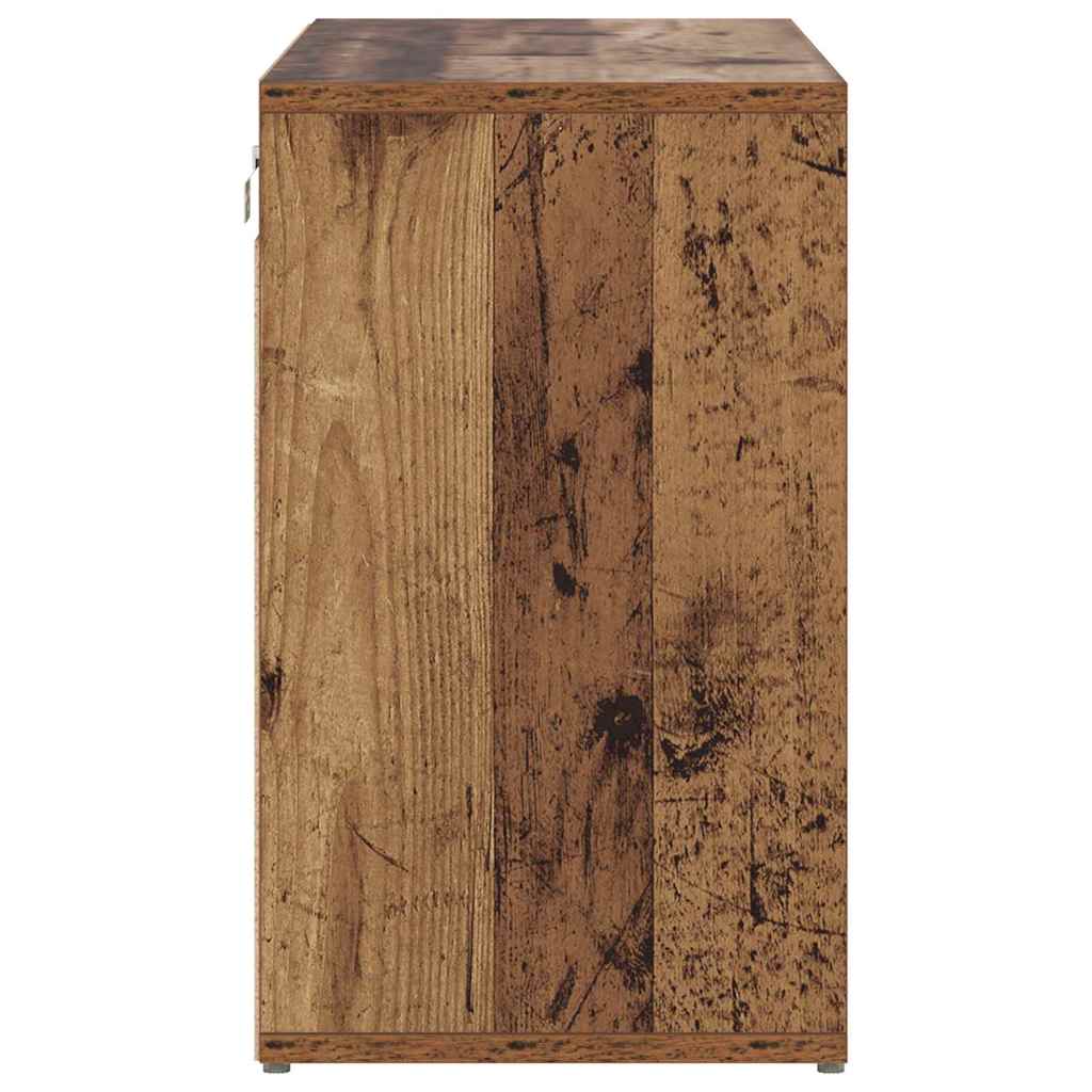vidaXL Shoe Cabinet 77.5 x 30 x 51 cm Engineered Wood Old Wood 6