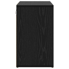 vidaXL Shoe Cabinet 77.5 x 30 x 51 cm Engineered Wood Black Oak 6