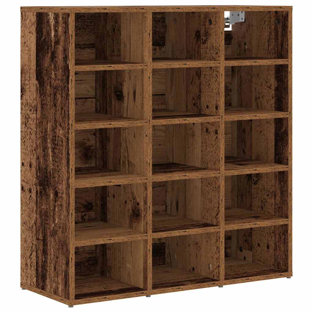 vidaXL Shoe Cabinet 77.5 x 30 x 83.5 cm Engineered Wood Old Wood 2
