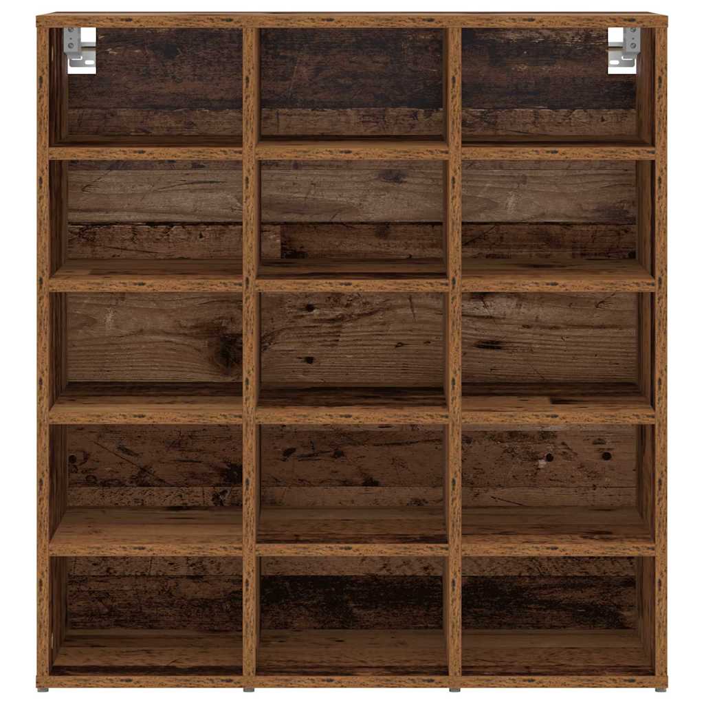 vidaXL Shoe Cabinet 77.5 x 30 x 83.5 cm Engineered Wood Old Wood 5