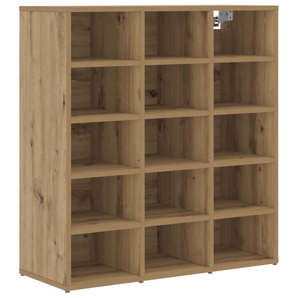 vidaXL Shoe Cabinet 77.5 x 30 x 83.5 cm Engineered Wood Artisan Oak 2