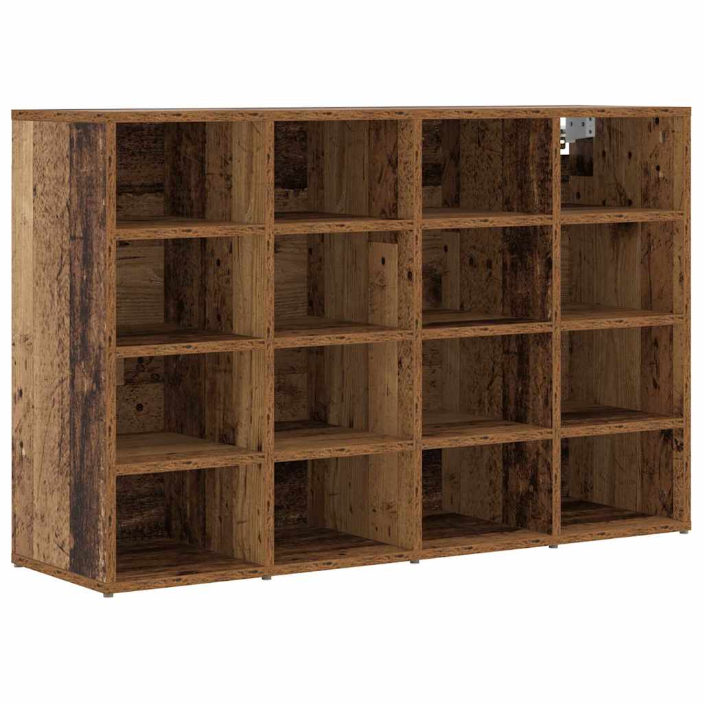 vidaXL Shoe Cabinet 103 x 30 x 67 cm Engineered Wood Old Wood 2