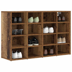 vidaXL Shoe Cabinet 103 x 30 x 67 cm Engineered Wood Old Wood 3