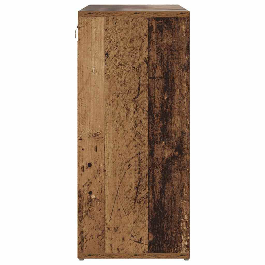 vidaXL Shoe Cabinet 103 x 30 x 67 cm Engineered Wood Old Wood 6
