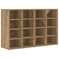 vidaXL Shoe Cabinet 103 x 30 x 67 cm Engineered Wood Artisan Oak 2