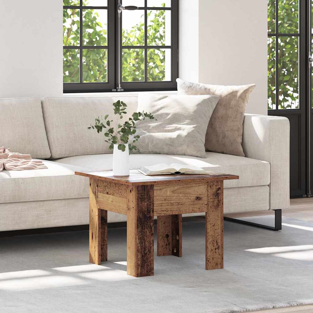 vidaXL Coffee Table Old Wood 55 x 55 x 42 cm Engineered Wood 4