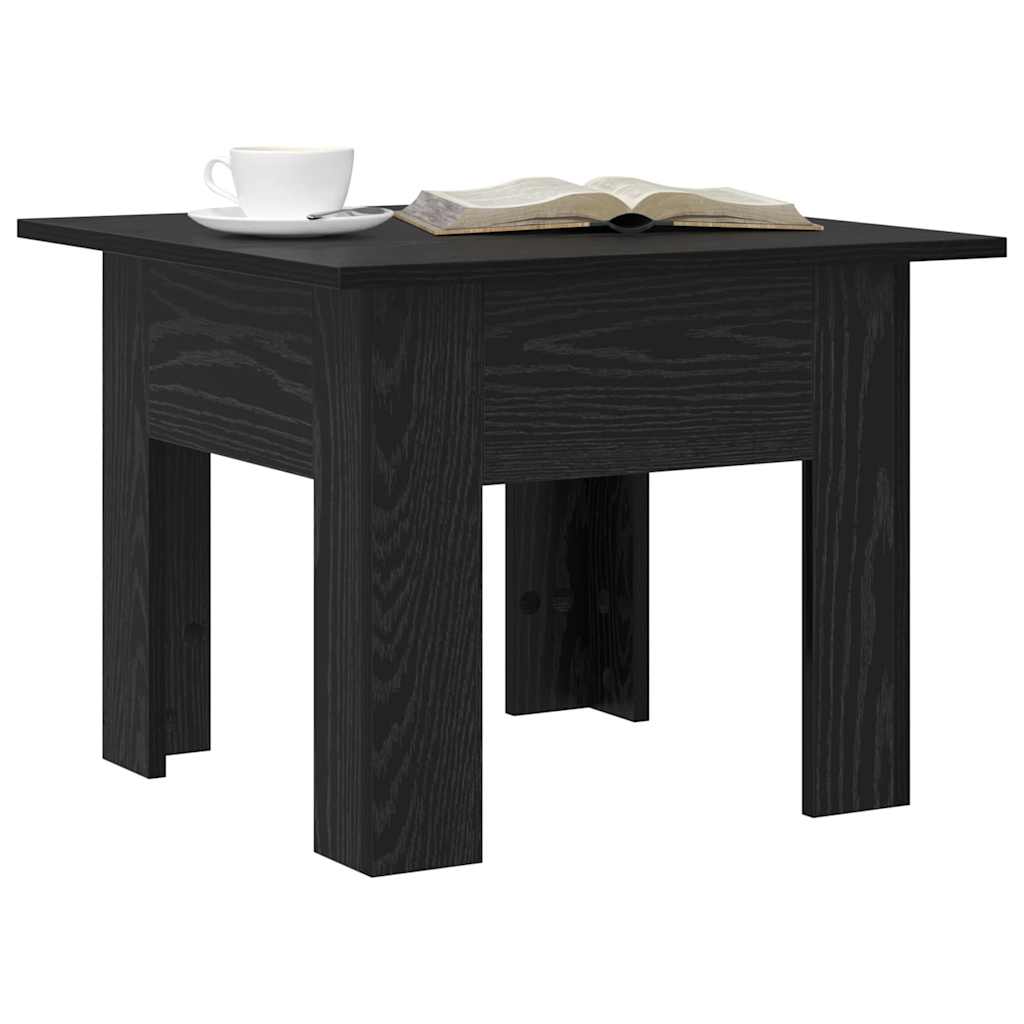 vidaXL Coffee Table Black Oak 55 x 55 x 42 cm Engineered Wood 3