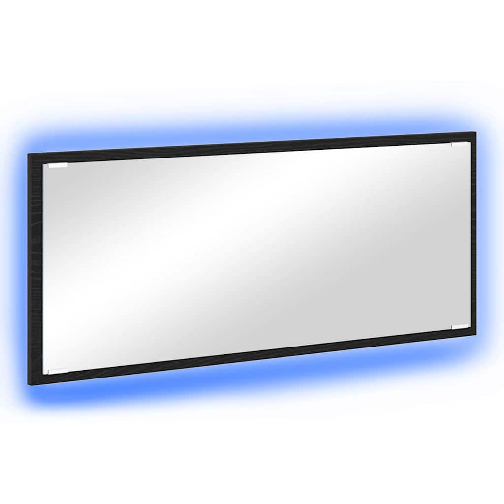 vidaXL Mirror Black Oak 90 x 8.5 x 37 cm Engineered Wood 2