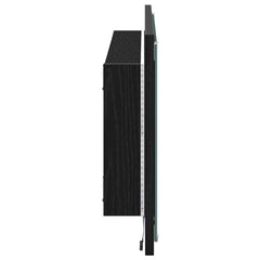 vidaXL Mirror Black Oak 90 x 8.5 x 37 cm Engineered Wood 6