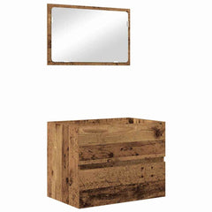 2 Piece Bathroom Furniture Set Engineered Wood