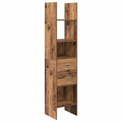 vidaXL Book Cabinet 2-Tier 40 x 35 x 180 cm Engineered Wood Old wood 2