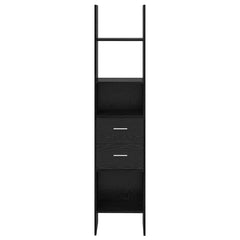 vidaXL Book Cabinet 2-Tier 40 x 35 x 180 cm Engineered Wood Black oak 6
