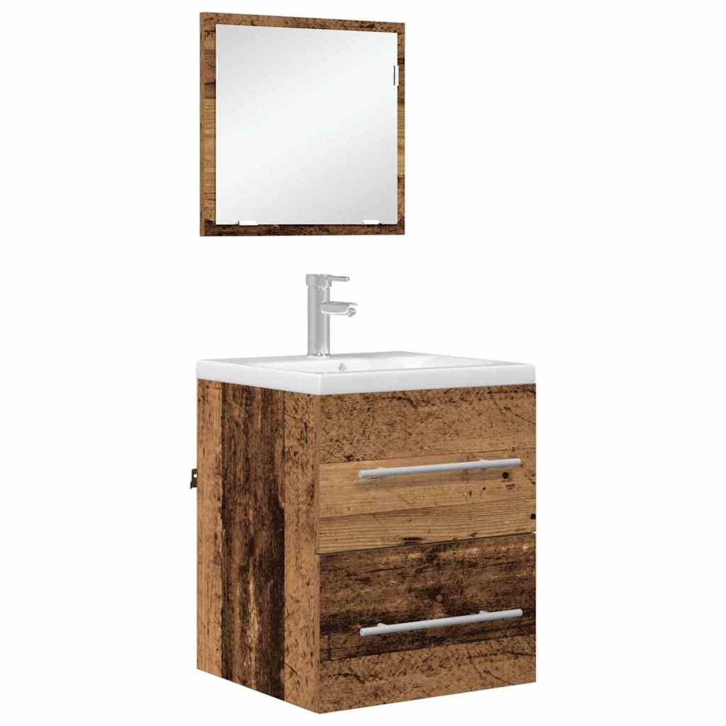 vidaXL Bathroom Furniture Set with Drawer Brown 41 x 38.5 x 48 cm 3