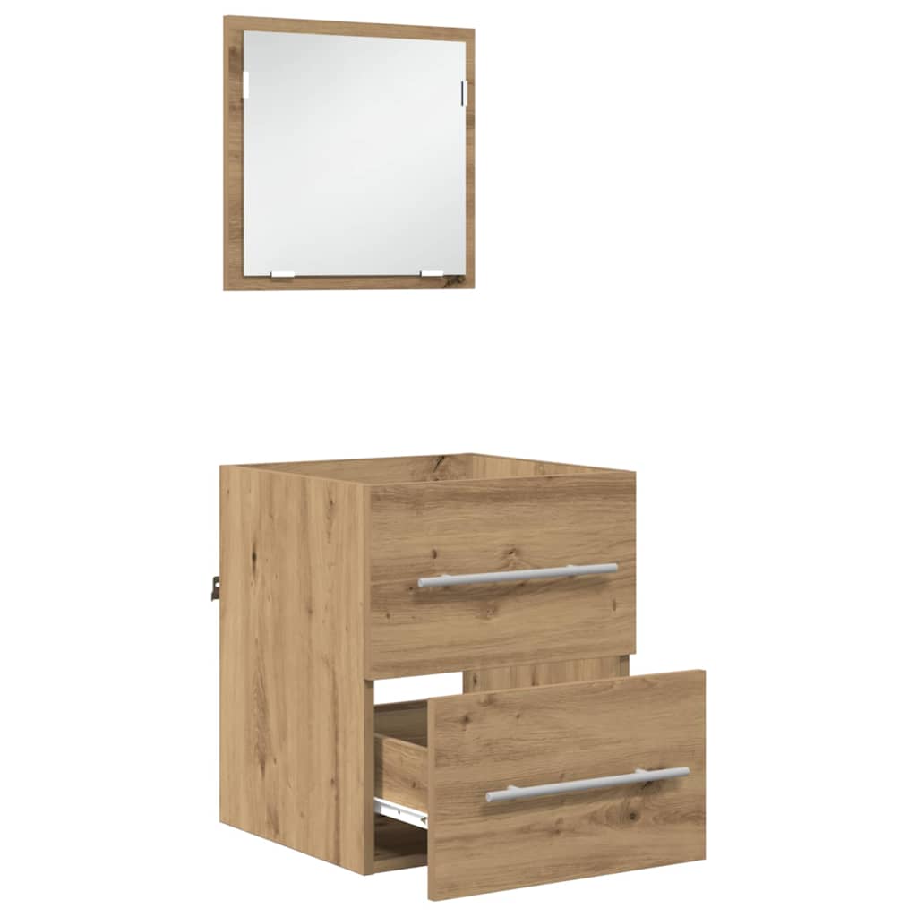 vidaXL Bathroom Furniture Set Brown 41 x 38.5 x 48 cm 5