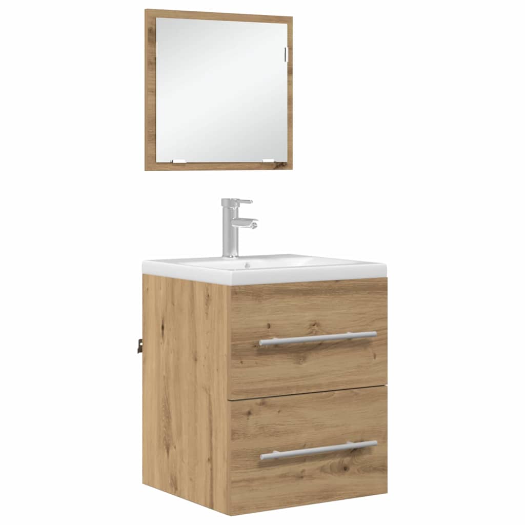 vidaXL Bathroom Furniture Set Brown 41 x 38.5 x 48 cm 3