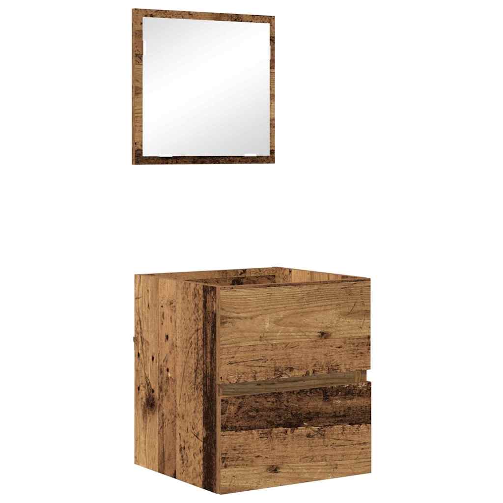 vidaXL Bathroom Cabinet Old Wood 41 x 38.5 x 45 cm Engineered Wood 2