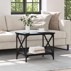vidaXL Side Table Black Oak 55 x 38 x 45 cm Engineered Wood 4