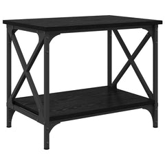vidaXL Side Table Black Oak 55 x 38 x 45 cm Engineered Wood 2