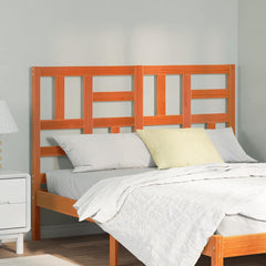 Headboard 135 cm Solid Wood Pine Wax brown 145.5 x 104 cm