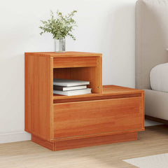 Bedside Cabinets Solid Wood Pine in Wax Brown