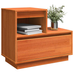 vidaXL Bedside Cabinet Wax Brown 60 x 34 x 51 cm Engineered Wood 3