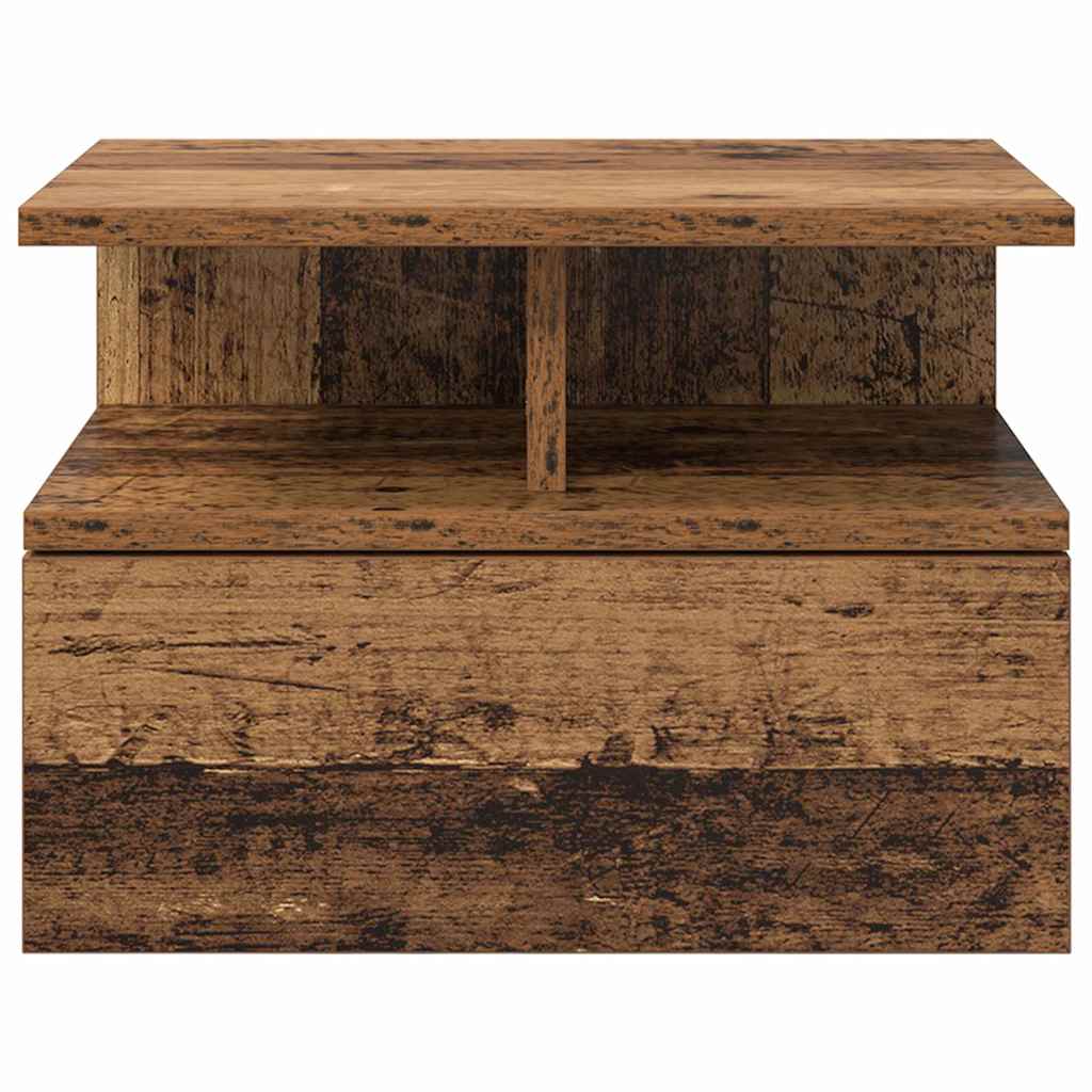 vidaXL Floating Nightstand Old Wood 40 x 31 x 28 cm Engineered Wood 6