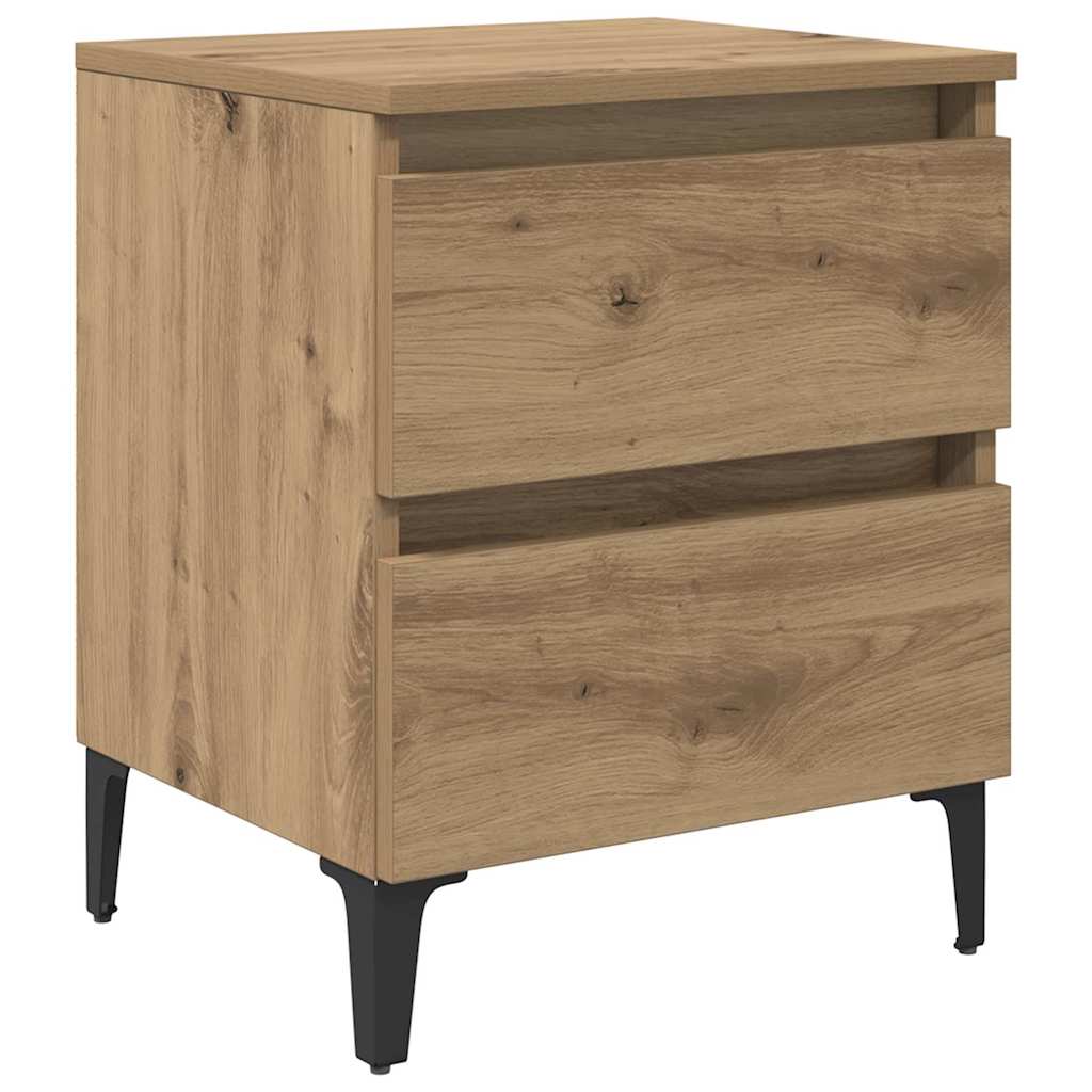 vidaXL Bedside Cabinet Artisan Oak 40 x 35 x 50 cm Engineered Wood 2