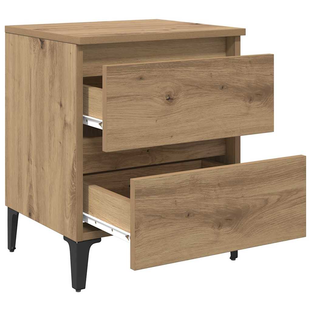 vidaXL Bedside Cabinet Artisan Oak 40 x 35 x 50 cm Engineered Wood 5