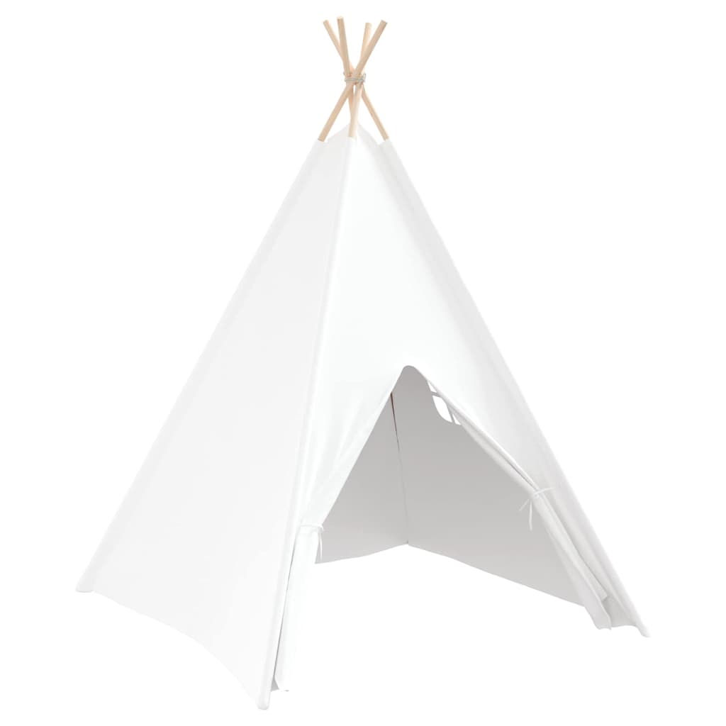 Teepee Tent White 120 x 120 x 150 cm Fabric and Plastic Multicolour