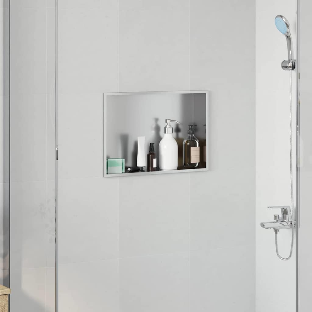 vidaXL Shower Niche Silver 45 x 30 x 9.5 cm Stainless Steel 1