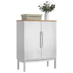 vidaXL Sideboard FLORO White 70 x 30 x 70.5 cm Solid Pine Wood 3