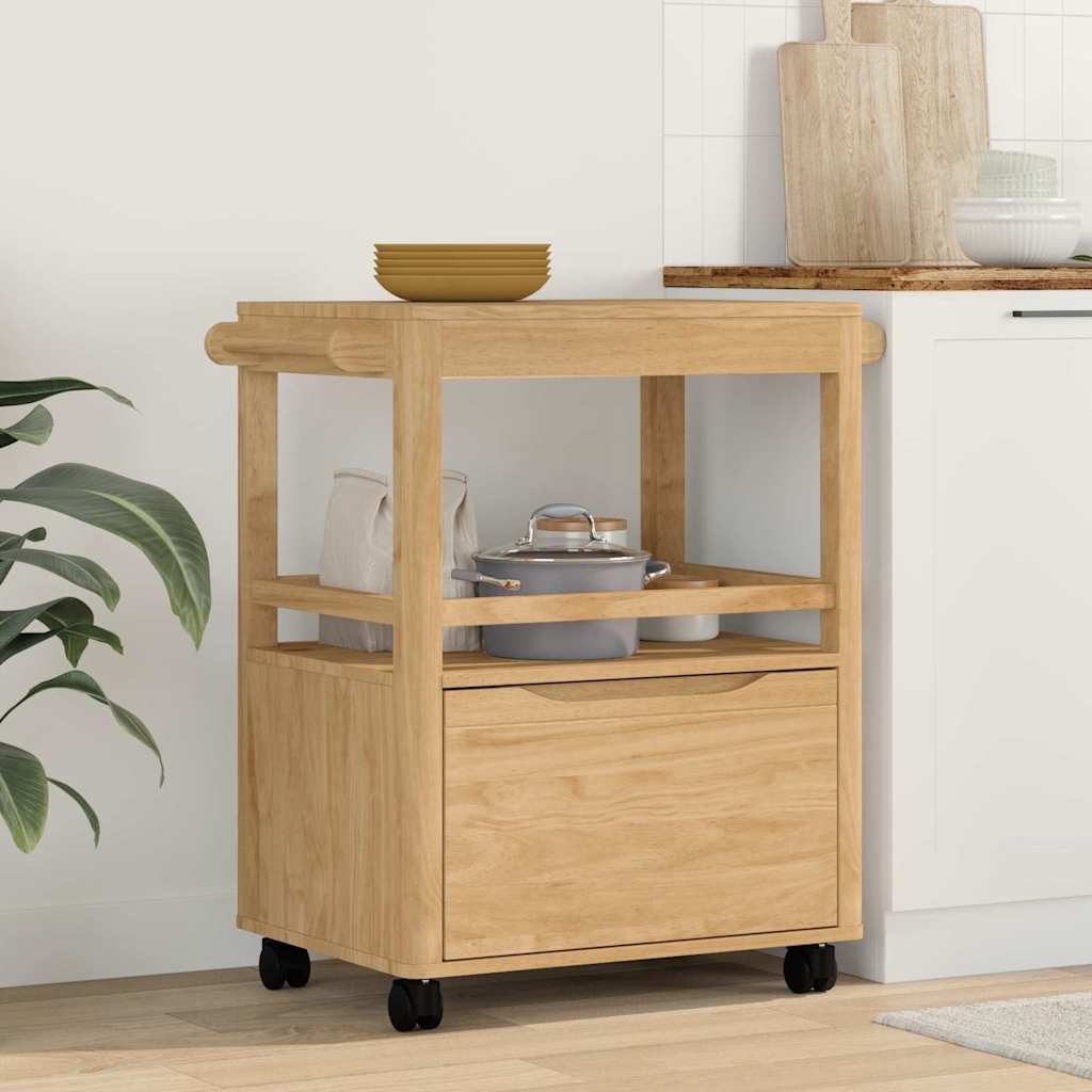 Kitchen Trolley FLORO 72.5 x 45 x 80 cm Wax brown